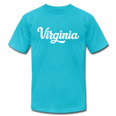 Virginia T-Shirt - Hand Lettered Unisex Virginia T Shirt - turquoise