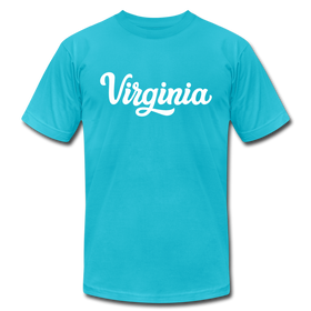 Virginia T-Shirt - Hand Lettered Unisex Virginia T Shirt - turquoise