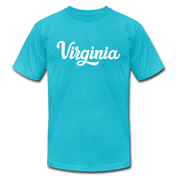 Virginia T-Shirt - Hand Lettered Unisex Virginia T Shirt - turquoise
