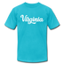 Virginia T-Shirt - Hand Lettered Unisex Virginia T Shirt - turquoise
