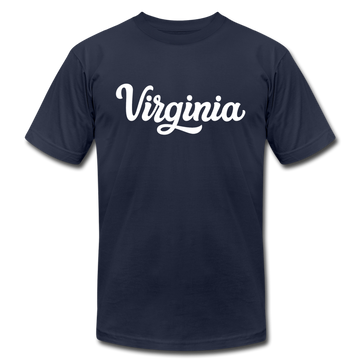 Virginia T-Shirt - Hand Lettered Unisex Virginia T Shirt - navy