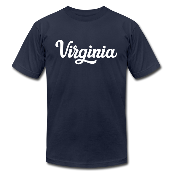 Virginia T-Shirt - Hand Lettered Unisex Virginia T Shirt - navy