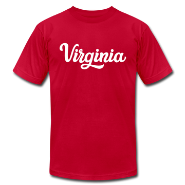 Virginia T-Shirt - Hand Lettered Unisex Virginia T Shirt - red