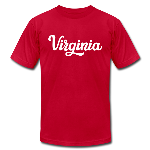 Virginia T-Shirt - Hand Lettered Unisex Virginia T Shirt - red