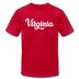 Virginia T-Shirt - Hand Lettered Unisex Virginia T Shirt - red