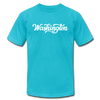 Washington T-Shirt - Hand Lettered Unisex Washington T Shirt - turquoise