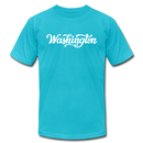 Washington T-Shirt - Hand Lettered Unisex Washington T Shirt - turquoise