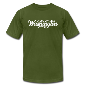 Washington T-Shirt - Hand Lettered Unisex Washington T Shirt - olive