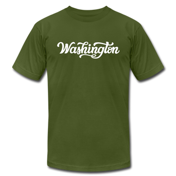 Washington T-Shirt - Hand Lettered Unisex Washington T Shirt - olive