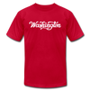 Washington T-Shirt - Hand Lettered Unisex Washington T Shirt - red