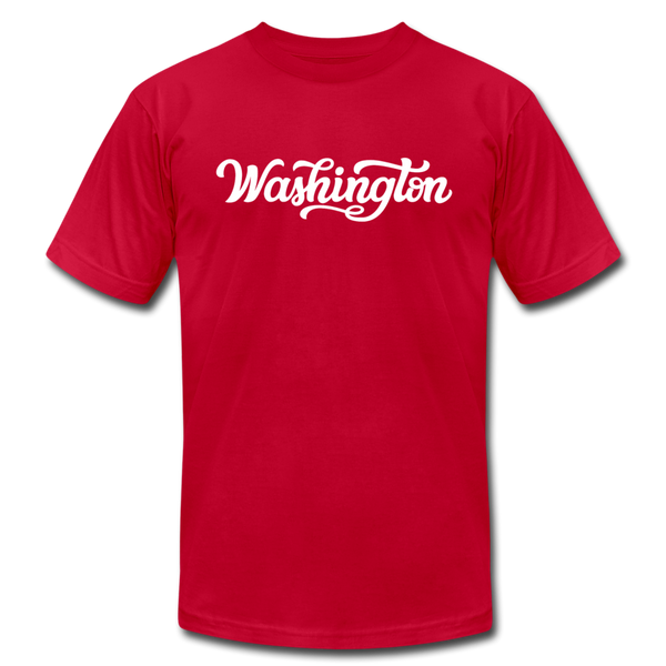 Washington T-Shirt - Hand Lettered Unisex Washington T Shirt - red