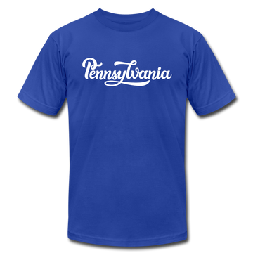 Pennsylvania T-Shirt - Hand Lettered Unisex Pennsylvania T Shirt - royal blue