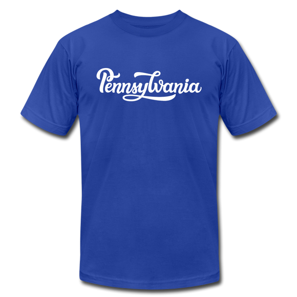 Pennsylvania T-Shirt - Hand Lettered Unisex Pennsylvania T Shirt - royal blue