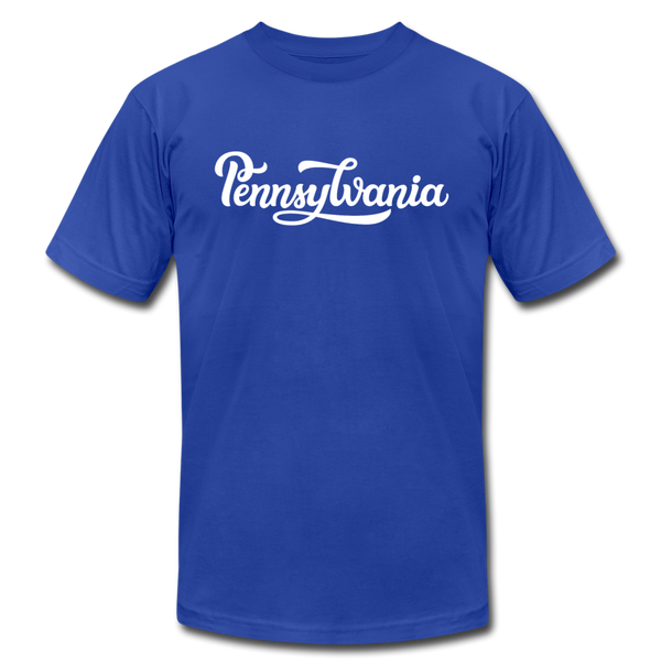 Pennsylvania T-Shirt - Hand Lettered Unisex Pennsylvania T Shirt - royal blue