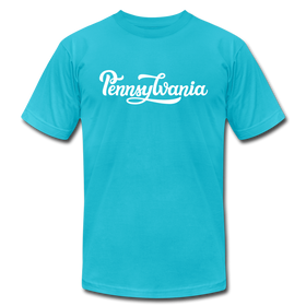 Pennsylvania T-Shirt - Hand Lettered Unisex Pennsylvania T Shirt - turquoise