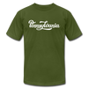 Pennsylvania T-Shirt - Hand Lettered Unisex Pennsylvania T Shirt - olive