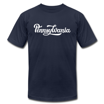 Pennsylvania T-Shirt - Hand Lettered Unisex Pennsylvania T Shirt - navy