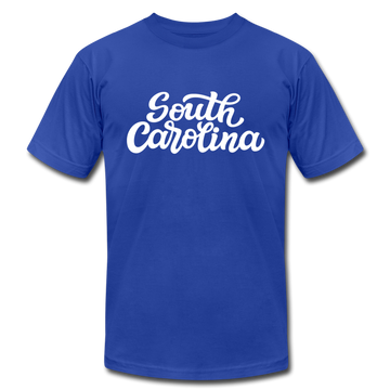 South Carolina T-Shirt - Hand Lettered Unisex South Carolina T Shirt - royal blue