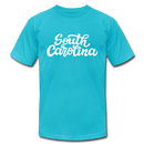 South Carolina T-Shirt - Hand Lettered Unisex South Carolina T Shirt - turquoise