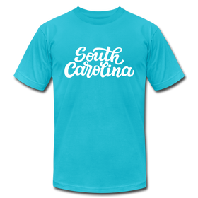 South Carolina T-Shirt - Hand Lettered Unisex South Carolina T Shirt - turquoise
