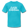 South Carolina T-Shirt - Hand Lettered Unisex South Carolina T Shirt - turquoise