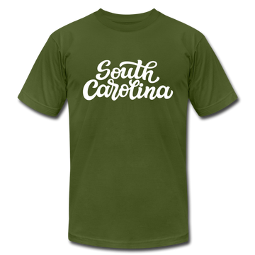 South Carolina T-Shirt - Hand Lettered Unisex South Carolina T Shirt - olive