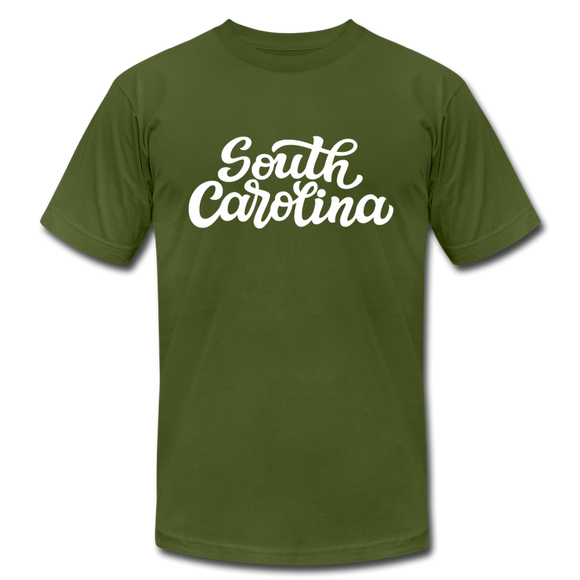 South Carolina T-Shirt - Hand Lettered Unisex South Carolina T Shirt - olive