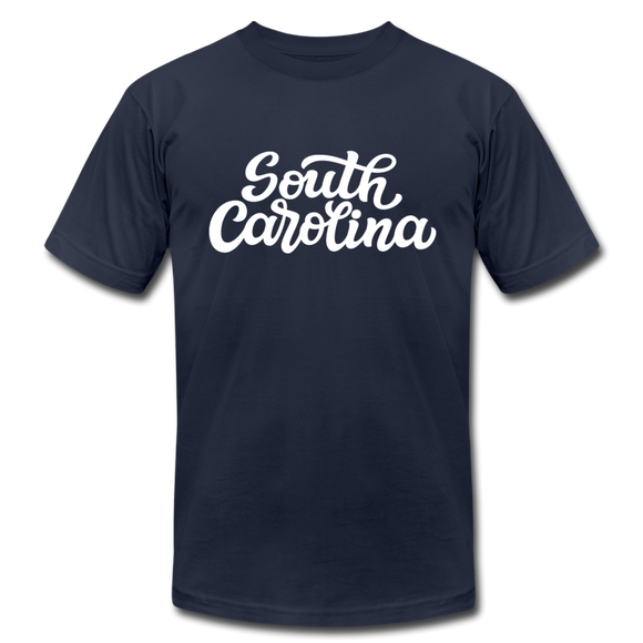 South Carolina T-Shirt - Hand Lettered Unisex South Carolina T Shirt - navy