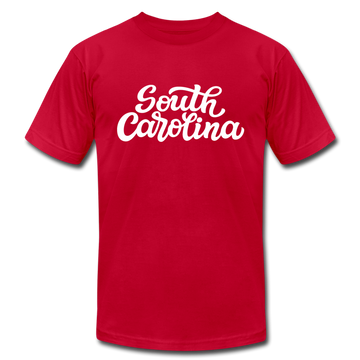 South Carolina T-Shirt - Hand Lettered Unisex South Carolina T Shirt - red