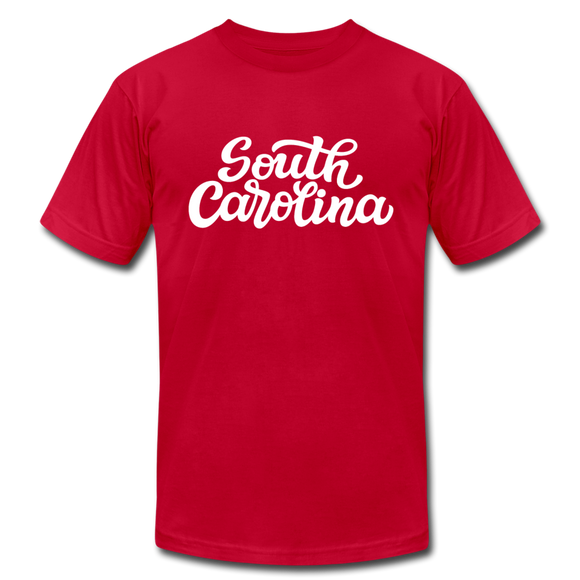 South Carolina T-Shirt - Hand Lettered Unisex South Carolina T Shirt - red