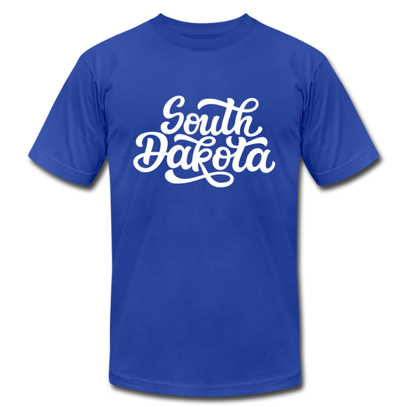 South Dakota T-Shirt - Hand Lettered Unisex South Dakota T Shirt - royal blue