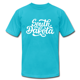 South Dakota T-Shirt - Hand Lettered Unisex South Dakota T Shirt - turquoise