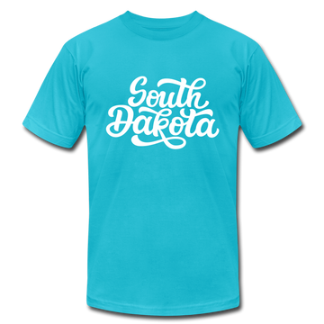 South Dakota T-Shirt - Hand Lettered Unisex South Dakota T Shirt - turquoise