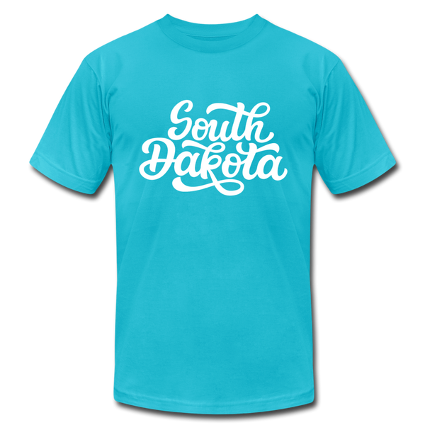 South Dakota T-Shirt - Hand Lettered Unisex South Dakota T Shirt - turquoise