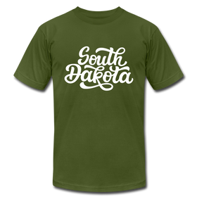 South Dakota T-Shirt - Hand Lettered Unisex South Dakota T Shirt - olive