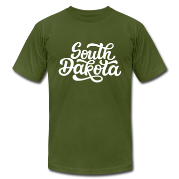 South Dakota T-Shirt - Hand Lettered Unisex South Dakota T Shirt - olive