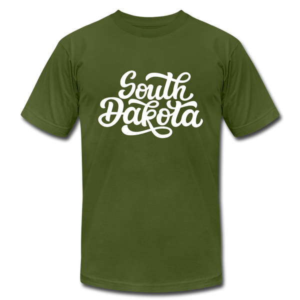 South Dakota T-Shirt - Hand Lettered Unisex South Dakota T Shirt - olive