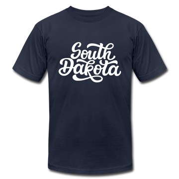 South Dakota T-Shirt - Hand Lettered Unisex South Dakota T Shirt - navy