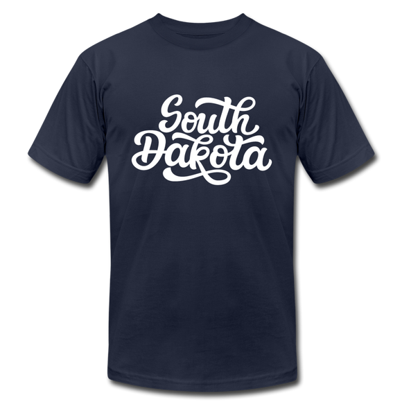 South Dakota T-Shirt - Hand Lettered Unisex South Dakota T Shirt - navy
