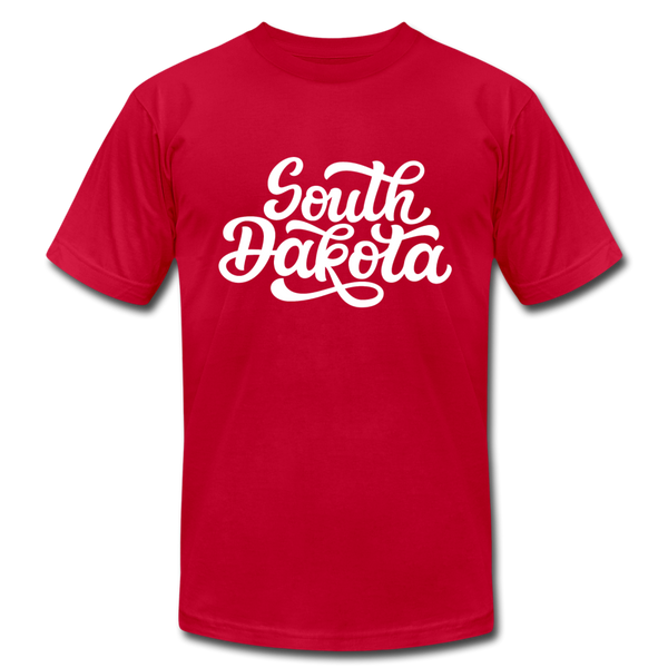 South Dakota T-Shirt - Hand Lettered Unisex South Dakota T Shirt - red