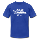 West Virginia T-Shirt - Hand Lettered Unisex West Virginia T Shirt - royal blue