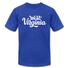 West Virginia T-Shirt - Hand Lettered Unisex West Virginia T Shirt - royal blue
