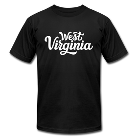West Virginia T-Shirt - Hand Lettered Unisex West Virginia T Shirt - black