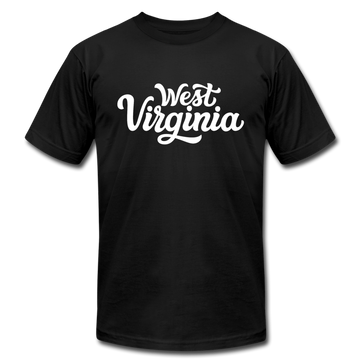 West Virginia T-Shirt - Hand Lettered Unisex West Virginia T Shirt - black