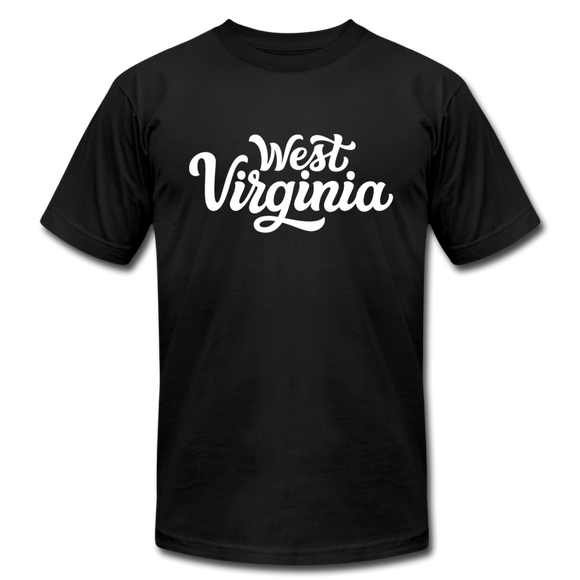West Virginia T-Shirt - Hand Lettered Unisex West Virginia T Shirt - black