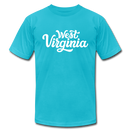 West Virginia T-Shirt - Hand Lettered Unisex West Virginia T Shirt - turquoise