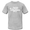 West Virginia T-Shirt - Hand Lettered Unisex West Virginia T Shirt - heather gray