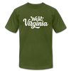 West Virginia T-Shirt - Hand Lettered Unisex West Virginia T Shirt - olive
