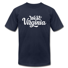 West Virginia T-Shirt - Hand Lettered Unisex West Virginia T Shirt - navy