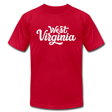 West Virginia T-Shirt - Hand Lettered Unisex West Virginia T Shirt - red